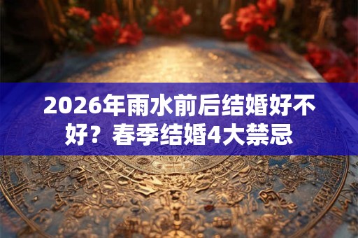 2026年雨水前后结婚好不好？春季结婚4大禁忌