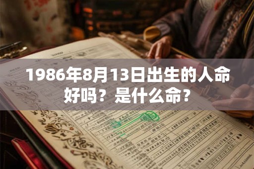 1986年8月13日出生的人命好吗？是什么命？
