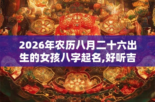 2026年农历八月二十六出生的女孩八字起名,好听吉利的名字 2026年农历八月二十六出生的女孩八字起名,好听吉利的名字