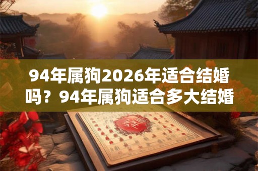 94年属狗2026年适合结婚吗?94年属狗适合多大结婚 94年属狗2026年适合结婚吗?94年属狗适合多大结婚
