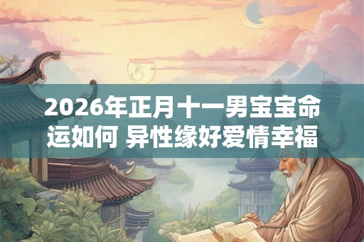 2026年正月十一男宝宝命运如何 异性缘好爱情幸福