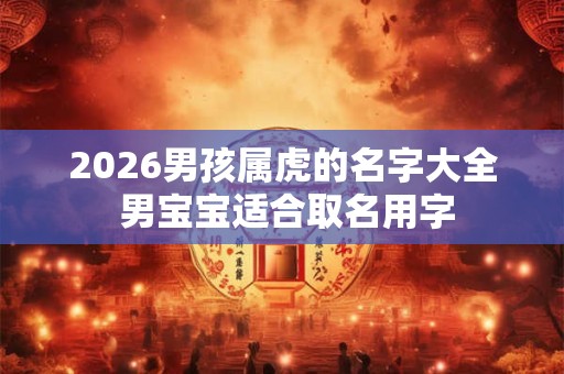 2026男孩属虎的名字大全 男宝宝适合取名用字 2026男孩属虎的名字大全 男宝宝适合取名用字