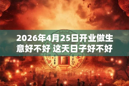 2026年4月25日开业做生意好不好 这天日子好不好