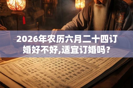 2026年农历六月二十四订婚好不好,适宜订婚吗？