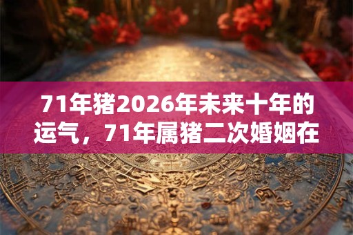 71年猪2026年未来十年的运气，71年属猪二次婚姻在几岁？