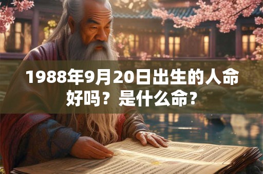 1988年9月20日出生的人命好吗?是什么命? 1988年9月20日出生的人命好吗?是什么命?