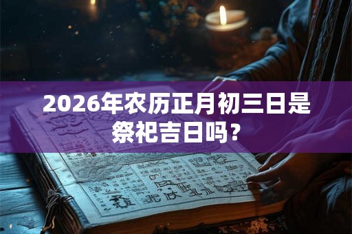 2026年农历正月初三日是祭祀吉日吗？