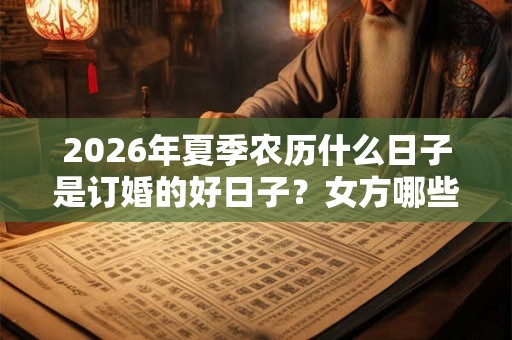 2026年夏季农历什么日子是订婚的好日子？女方哪些亲戚参加