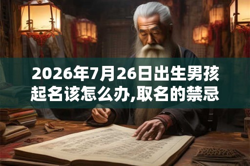 2026年7月26日出生男孩起名该怎么办,取名的禁忌