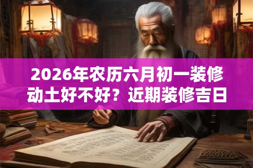2026年农历六月初一装修动土好不好?近期装修吉日 2026年农历六月初一装修动土好不好?近期装修吉日