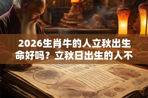 2026生肖牛的人立秋出生命好吗?立秋日出生的人不一般吗? 2026生肖牛的人立秋出生命好吗?立秋日出生的人不一般吗?