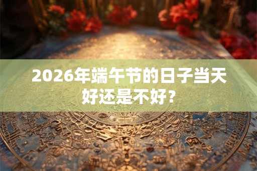 2026年端午节的日子当天好还是不好？
