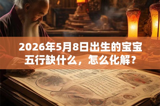 2026年5月8日出生的宝宝五行缺什么，怎么化解？