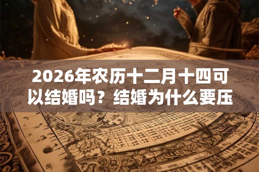 2026年农历十二月十四可以结婚吗?结婚为什么要压床? 2026年农历十二月十四可以结婚吗?结婚为什么要压床?