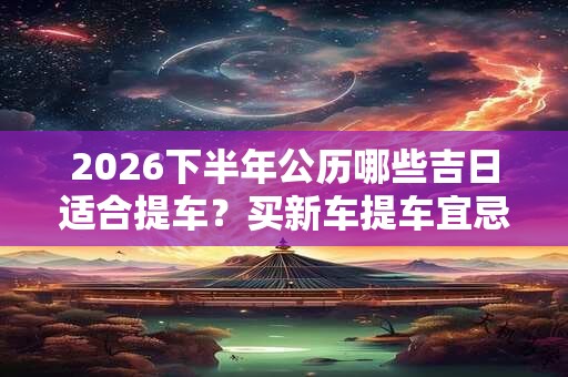2026下半年公历哪些吉日适合提车?买新车提车宜忌 2026下半年公历哪些吉日适合提车?买新车提车宜忌