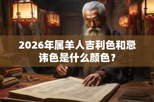 2026年属羊人吉利色和忌讳色是什么颜色? 2026年属羊人吉利色和忌讳色是什么颜色?