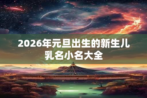 2026年元旦出生的新生儿乳名小名大全