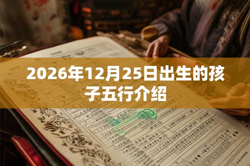 2026年12月25日出生的孩子五行介绍