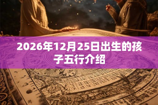 2026年12月25日出生的孩子五行介绍