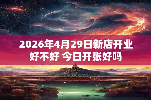 2026年4月29日新店开业好不好 今日开张好吗
