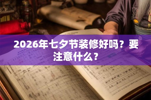 2026年七夕节装修好吗?要注意什么? 2026年七夕节装修好吗?要注意什么?