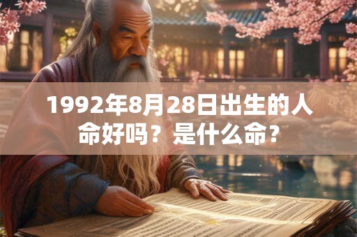 1992年8月28日出生的人命好吗？是什么命？