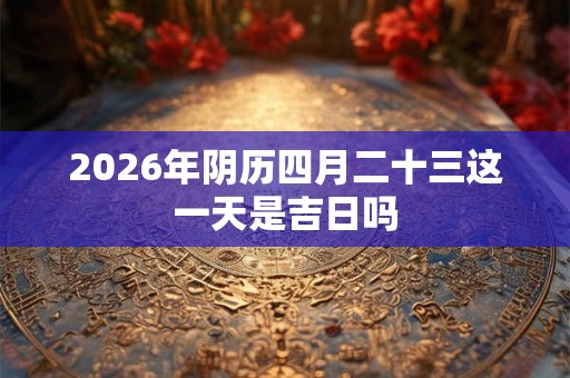 2026年阴历四月二十三这一天是吉日吗 2026年阴历四月二十三这一天是吉日吗