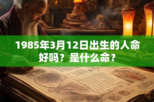 1985年3月12日出生的人命好吗?是什么命? 1985年3月12日出生的人命好吗?是什么命?