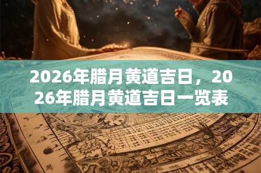 2026年腊月黄道吉日,2026年腊月黄道吉日一览表 2026年腊月黄道吉日,2026年腊月黄道吉日一览表