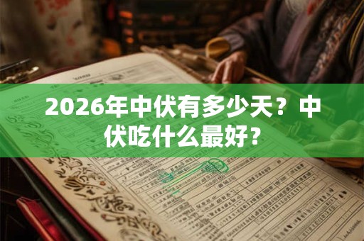 2026年中伏有多少天？中伏吃什么最好？