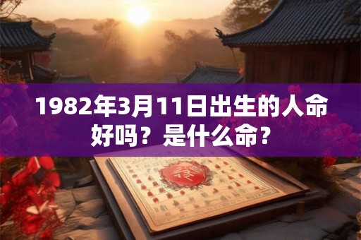 1982年3月11日出生的人命好吗？是什么命？