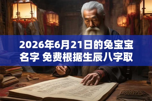 2026年6月21日的兔宝宝名字 免费根据生辰八字取名