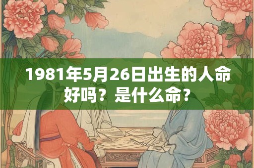 1981年5月26日出生的人命好吗？是什么命？