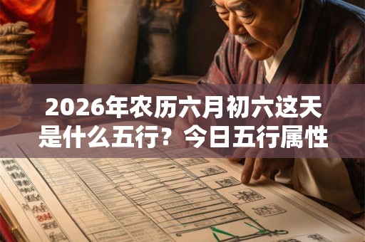 2026年农历六月初六这天是什么五行?今日五行属性查询 2026年农历六月初六这天是什么五行?今日五行属性查询