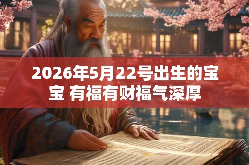 2026年5月22号出生的宝宝 有福有财福气深厚 2026年5月22号出生的宝宝 有福有财福气深厚