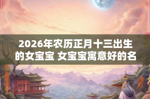 2026年农历正月十三出生的女宝宝 女宝宝寓意好的名字