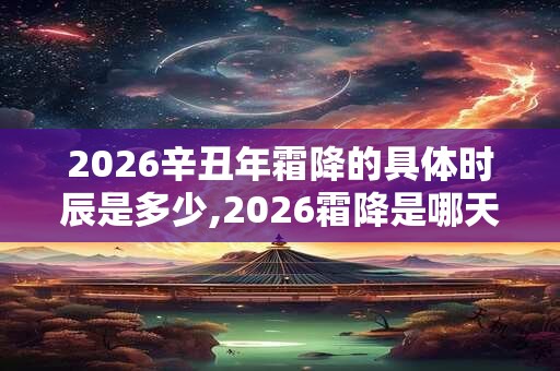 2026辛丑年霜降的具体时辰是多少,2026霜降是哪天? 2026辛丑年霜降的具体时辰是多少,2026霜降是哪天?