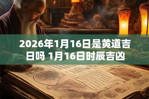2026年1月16日是黄道吉日吗 1月16日时辰吉凶