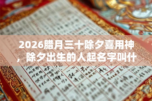 2026腊月三十除夕喜用神,除夕出生的人起名字叫什么好? 2026腊月三十除夕喜用神,除夕出生的人起名字叫什么好?