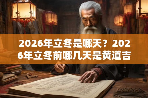2026年立冬是哪天？2026年立冬前哪几天是黄道吉日？