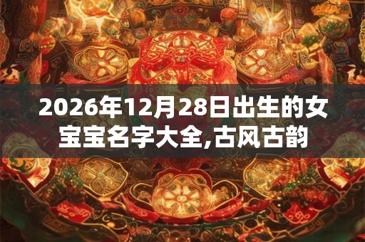 2026年12月28日出生的女宝宝名字大全,古风古韵