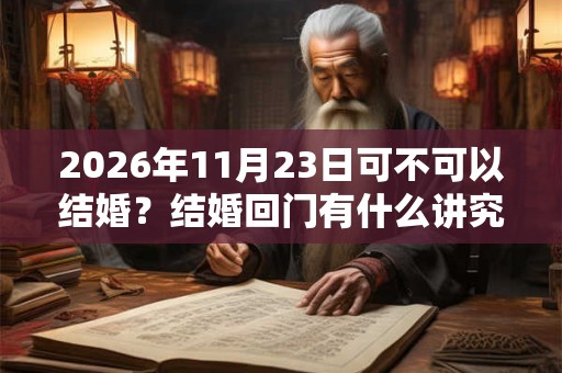 2026年11月23日可不可以结婚？结婚回门有什么讲究？