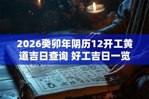 2026癸卯年阴历12开工黄道吉日查询 好工吉日一览表