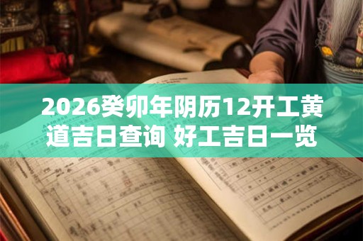 2026癸卯年阴历12开工黄道吉日查询 好工吉日一览表