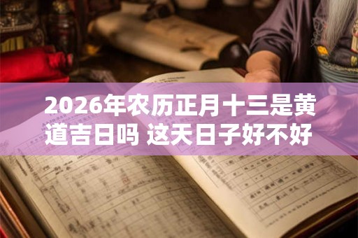 2026年农历正月十三是黄道吉日吗 这天日子好不好
