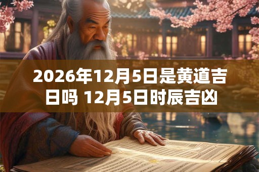 2026年12月5日是黄道吉日吗 12月5日时辰吉凶