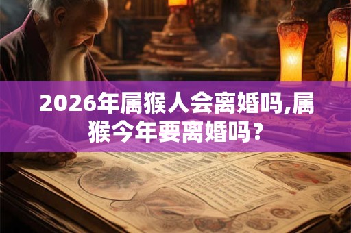 2026年属猴人会离婚吗,属猴今年要离婚吗? 2026年属猴人会离婚吗,属猴今年要离婚吗?