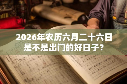 2026年农历六月二十六日是不是出门的好日子？
