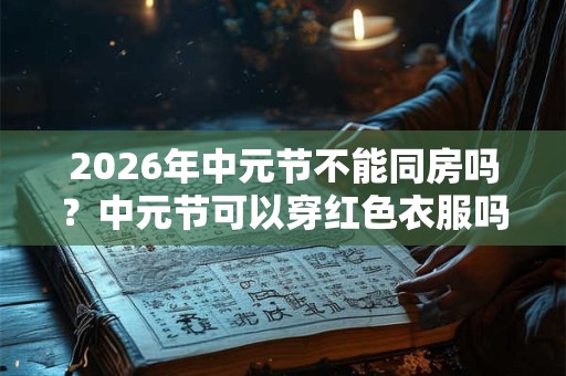 2026年中元节不能同房吗？中元节可以穿红色衣服吗？