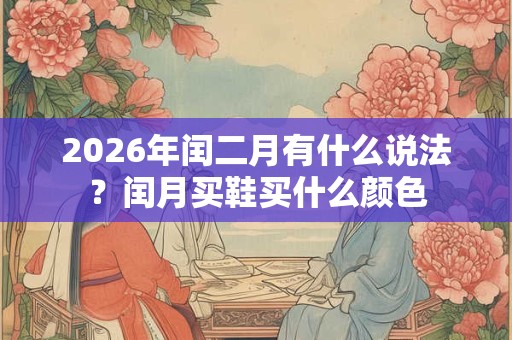 2026年闰二月有什么说法？闰月买鞋买什么颜色